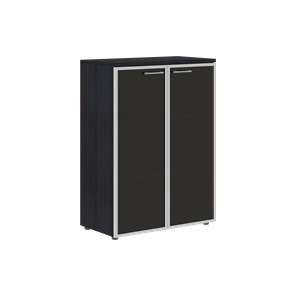 Шкаф средний со стеклянными  дверьми XTEN Дуб Юкон XMC 85.7 (850х410х1165) в Сочи