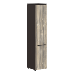 Шкаф колонка с глухой дверью MORRIS  Дуб Базель/Венге Магия MHC 42.1 (429х423х1956) в Армавире