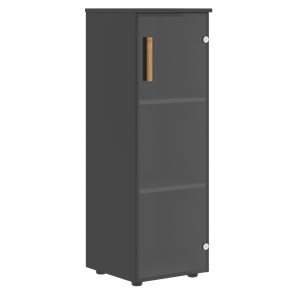 Средний шкаф колонна со стеклянной правой дверью FORTA Черный ГрафитFMC 40.2 (R) (399х404х801) в Армавире