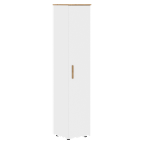 Высокий шкаф с глухой дверью колонна FORTA Белый-Дуб Гамильтон  FHC 40.1 (L/R) (399х404х1965) в Сочи