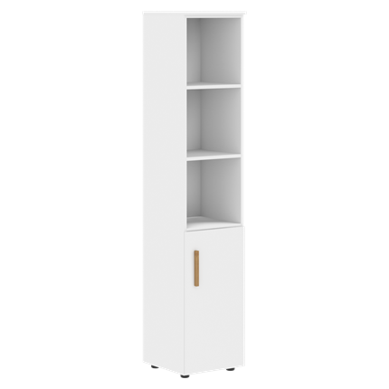 Высокий шкаф с глухой малой дверью  правой FORTA Белый FHC 40.5 (R) (399х404х1965) в Краснодаре - изображение