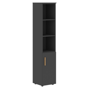 Шкаф колонна высокий с глухой малой дверью правой FORTA Черный Графит  FHC 40.5 (R) (399х404х1965) в Сочи