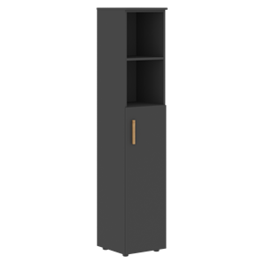 Шкаф колонна высокий с глухой средней дверью правой FORTA Черный Графит  FHC 40.6 (R) (399х404х1965) в Сочи