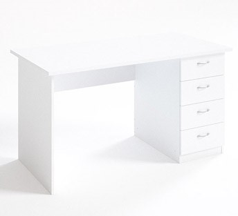 Стол с тумбой СТ 14.7, белый в Сочи - изображение