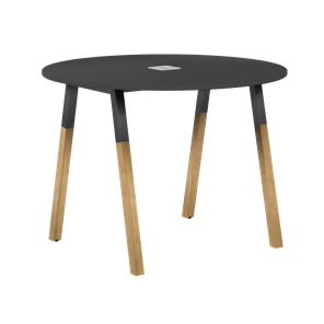 Стол для конференций малый FORTA Черный Графит-Черный Графит-Бук FRST 1020 (D=1020х733) в Армавире