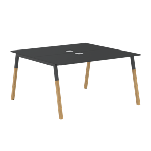 Стол для переговоров FORTA Черный Графит-Черный Графит-Бук  FWST 1313 (1380x1346x733) в Армавире