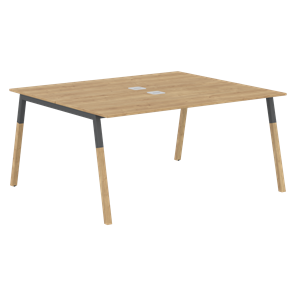 Переговорный стол FORTA Дуб Гамильтон-Черный графит-Бук FWST 1513 (1580x1346x733) в Армавире