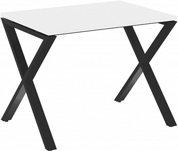 Письменный стол Loft VR.L-SRX-2.7, Белый Бриллиант/Черный металл в Краснодаре