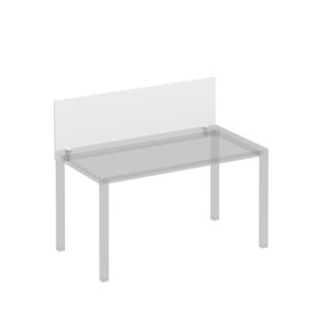 Экран для стола 140 на белом металлокаркасе Комфорт КФ, белый премиум (140x45x1.8) К.Б 842 в Сочи