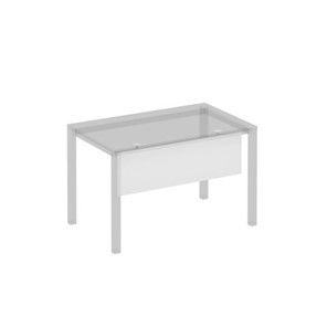 Экран стола защитный (ДСП) с кронштейнами для стола 120 на белом металлокаркасе Комфорт КФ, белый премиум (120x3.2x1.8) К.Б1 812 в Новороссийске