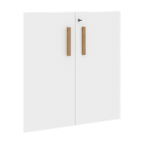 Двери для шкафов низкие с замком FORTA Белый FLD 40-2(Z) (794х18х766) в Сочи