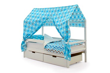 Крыша текстильная для кровати-домика Svogen (звезды, голубой) в Сочи