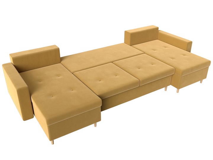 Большой П-образный диван Белфаст, Желтый (Микровельвет) в Сочи - изображение 2