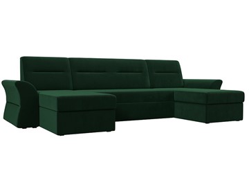 Большой П-образный диван Клайд, Зеленый (Велюр) в Сочи