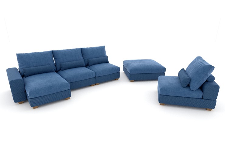 П-образный диван V-10-M П (П1+Д4+Д2+УС+ПС), Memory foam в Армавире - изображение 2