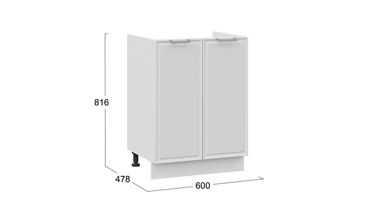 Кухонная тумба Белладжио 1Н6М (Белый, Фон белый) в Армавире - изображение 2