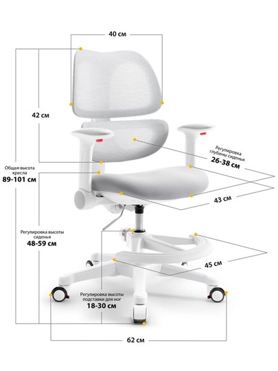 Детское растущее кресло Dream Air Y-607 G в Армавире - изображение 2