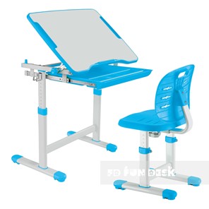 Растущая парта + стул FauDesk Piccolino III Blue в Сочи