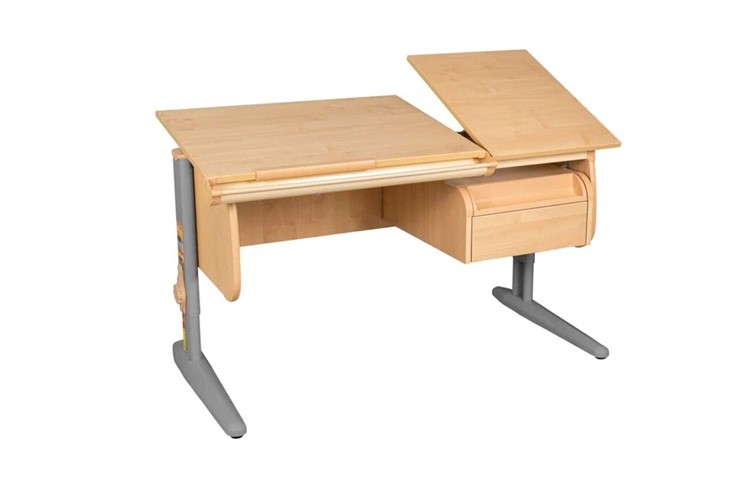 Детский стол-трансформер 1/75-40 (СУТ.25) + Tumba 1 Бежевый/Серый/Бежевый в Краснодаре - изображение 2