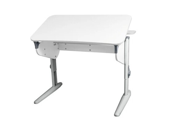 Растущий стол 5/100 (СУТ.46) + Polka_z 5/500 (2 шт) Рамух белый/серый/серый в Сочи - изображение