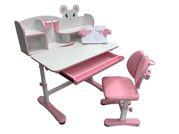 Стол растущий и стул FauDesk Carezza Pink FUNDESK в Сочи