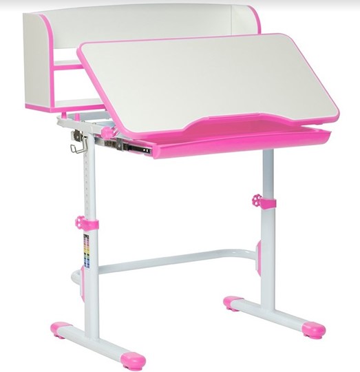 Детский стол-трансформер SET HOLTO-26 с надстройкой (розовый) в Краснодаре - изображение 12