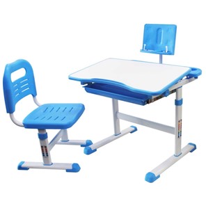 Детский стол-трансформер с подставкой и стулом, Holto SET-17A, Голубой в Краснодаре - предосмотр