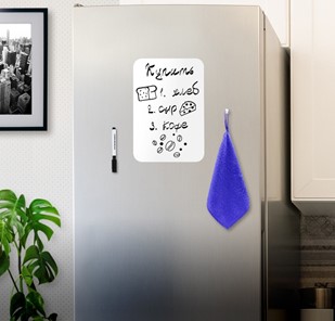 Доска магнитно-маркерная на холодильник BRAUBERG, 30х21 см с маркером, магнитом и салфеткой в Новороссийске - предосмотр 2